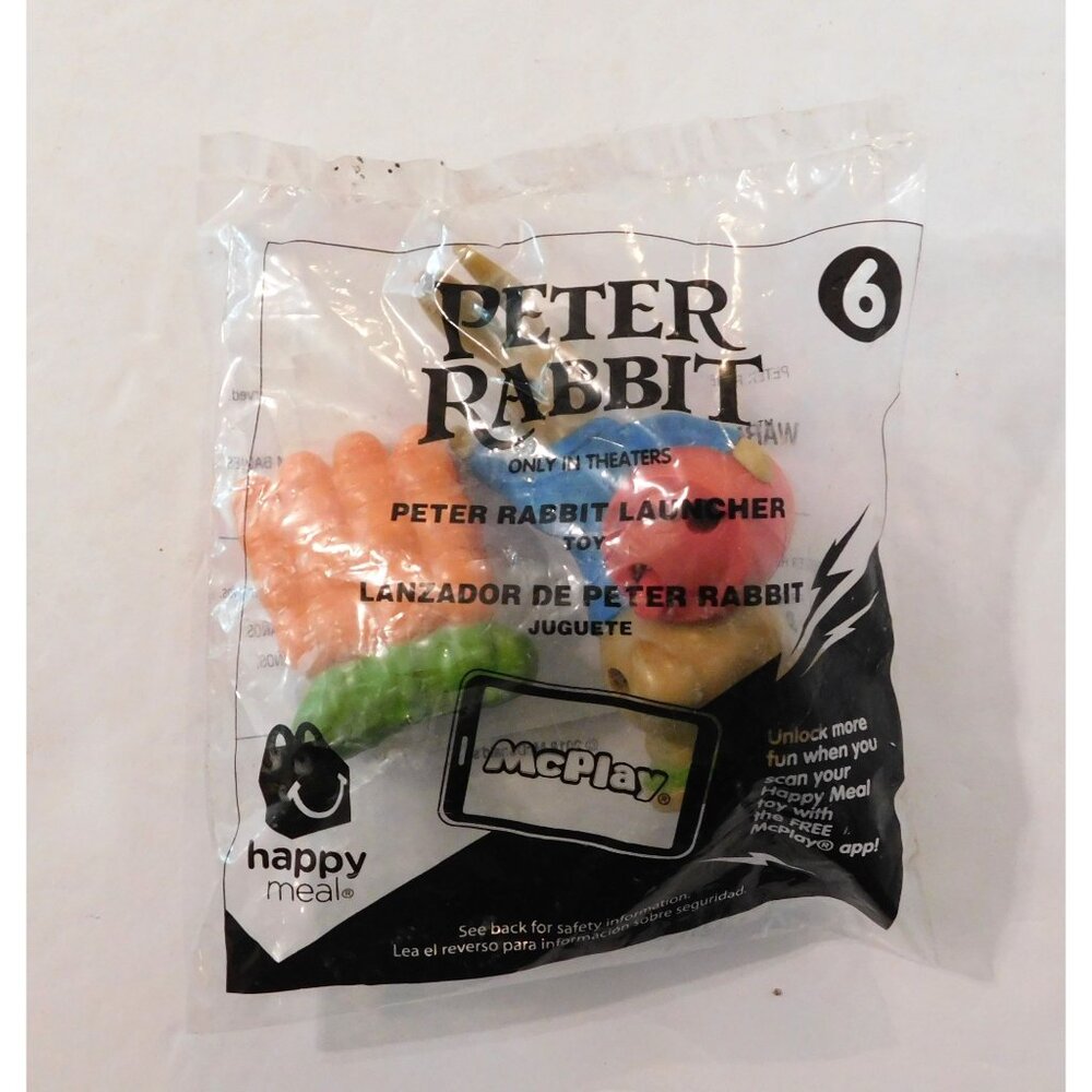 Peter Rabbit Launcher 2018 McDonalds Happy Meal Toy Sealed